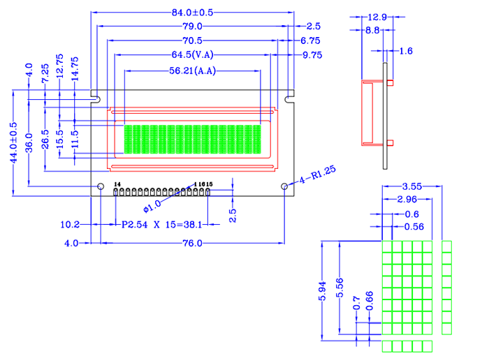 LH1602D�����ַ���ͼֽ